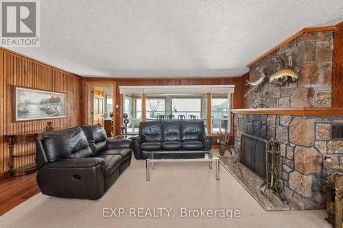 651 Duclos Point Rd, Georgina, ON - Indoor Photo Showing Living Room With Fireplace