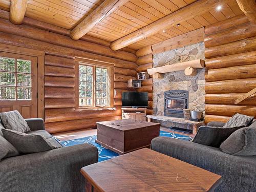 Living room - 1061 Ch. De La Sauvagine, Mont-Blanc, QC - Indoor Photo Showing Living Room With Fireplace