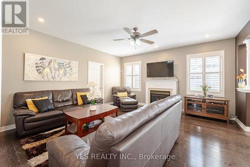 20 Janetville St, Brampton, ON - Indoor Photo Showing Living Room With Fireplace