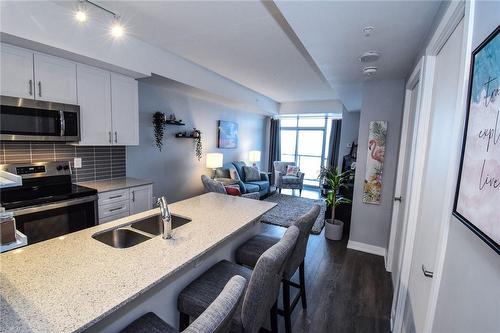 550 North Service Road|Unit #1307, Grimsby, ON - Indoor Photo Showing Kitchen With Double Sink