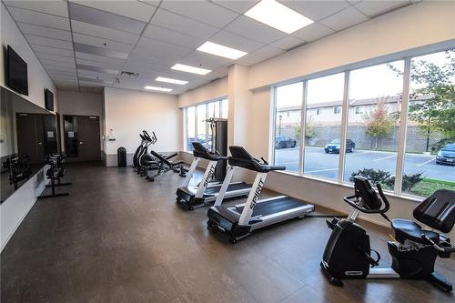 Gym with yoga studio. - 550 North Service Road|Unit #1307, Grimsby, ON - Indoor Photo Showing Gym Room