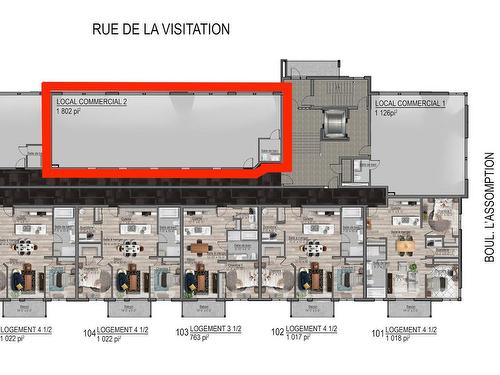 Drawing (sketch) - 2-675 Rue De La Visitation, Saint-Charles-Borromée, QC - Other