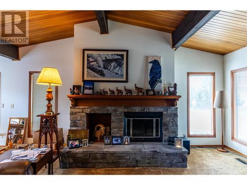 108 Ford Street, Revelstoke, BC - Indoor Photo Showing Living Room With Fireplace