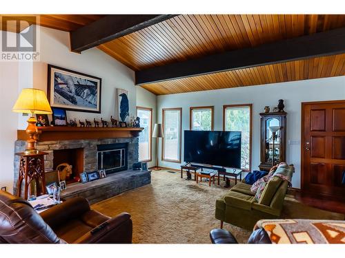108 Ford Street, Revelstoke, BC - Indoor Photo Showing Living Room With Fireplace