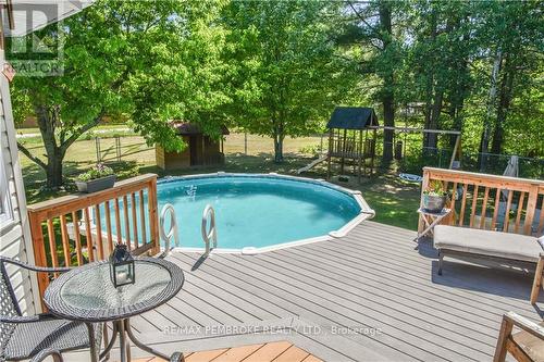 50 Jamie Crescent, Petawawa (520 - Petawawa), ON - Outdoor With Above Ground Pool With Deck Patio Veranda