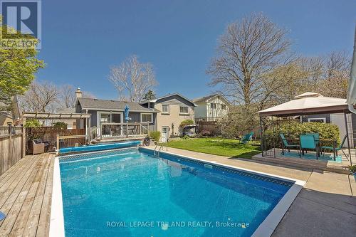 456 Regal Dr, London, ON - Outdoor With In Ground Pool With Deck Patio Veranda With Backyard