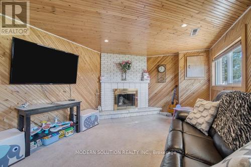 66 Dixon St, Kitchener, ON - Indoor Photo Showing Living Room With Fireplace