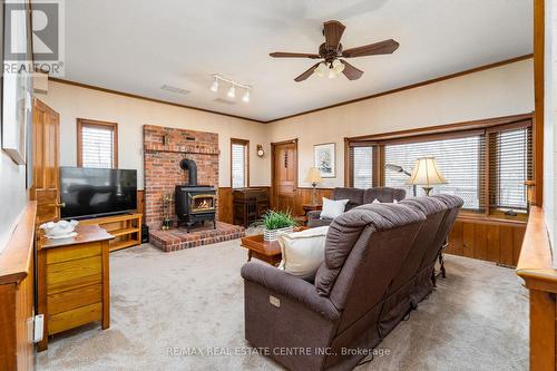 14 Noble St, Halton Hills, ON - Indoor Photo Showing Living Room With Fireplace