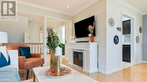 45 Saturn Dr W, Brampton, ON - Indoor Photo Showing Living Room With Fireplace
