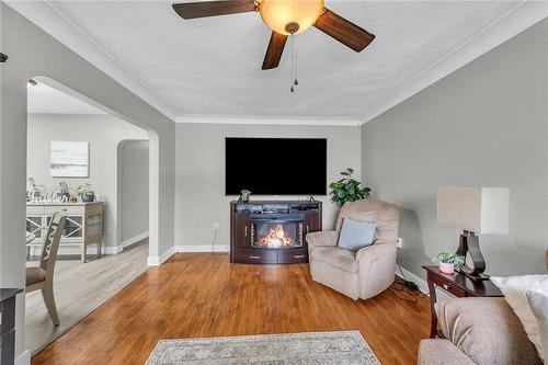 13 Brant Street E, Cayuga, ON - Indoor Photo Showing Living Room With Fireplace