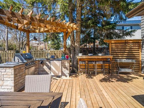 Backyard - 314 Crois. Pinetree, Beaconsfield, QC - Outdoor With Deck Patio Veranda With Exterior