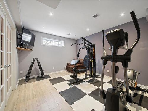 Basement - 293 Rue Du Plateau, Pincourt, QC - Indoor Photo Showing Gym Room