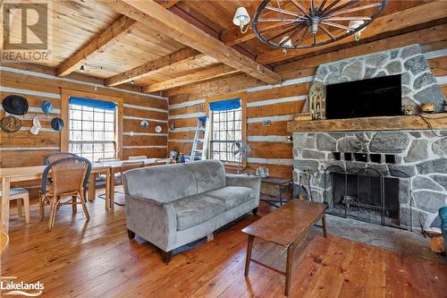 1141 Bass Lake Road, Port Carling, ON - Indoor Photo Showing Living Room With Fireplace