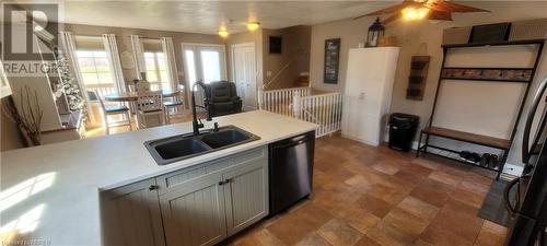112 Riverfront Drive, Sturgeon Falls, ON - Indoor Photo Showing Kitchen With Double Sink