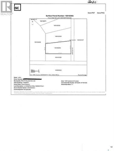 Cherrydale Golf Course Acreage Lot 20, Wallace Rm No. 243, SK 