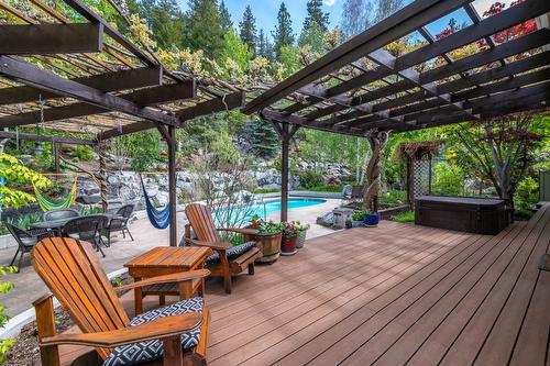 124 Big Horn Trail, Okanagan Falls, BC - Outdoor With In Ground Pool With Deck Patio Veranda With Exterior