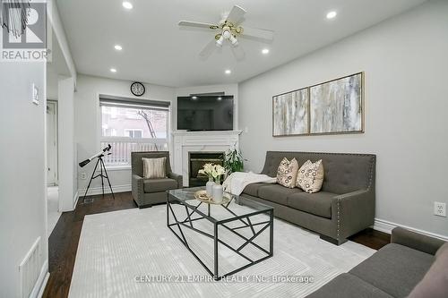 8 Squirreltail Way, Brampton, ON - Indoor Photo Showing Living Room With Fireplace