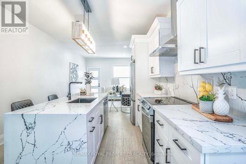 519 Greenwood Ave, Toronto, ON - Indoor Photo Showing Kitchen With Upgraded Kitchen