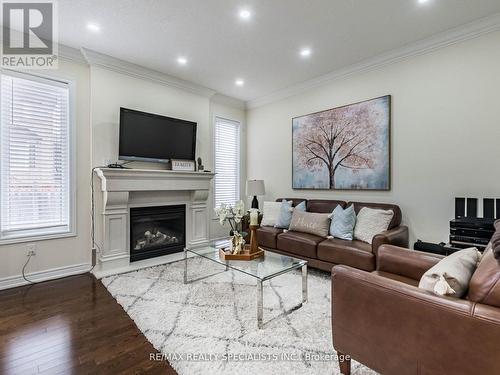 25 Chesterwood Crescent, Brampton, ON - Indoor Photo Showing Living Room With Fireplace