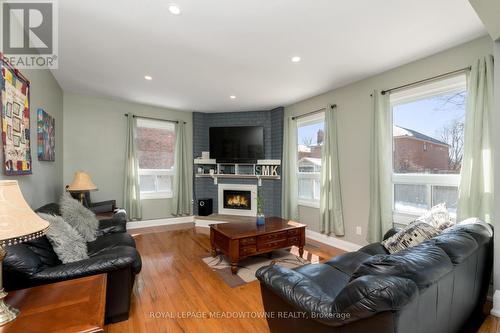 50 Major William Sharpe Dr, Brampton, ON - Indoor Photo Showing Living Room With Fireplace