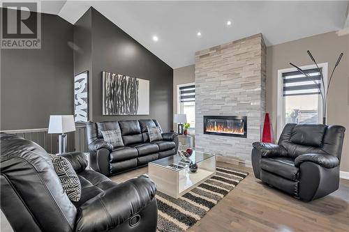 18137 St Laurent Boulevard, Cornwall, ON - Indoor Photo Showing Living Room With Fireplace