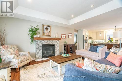 19 Grew Cres, Penetanguishene, ON - Indoor Photo Showing Living Room With Fireplace