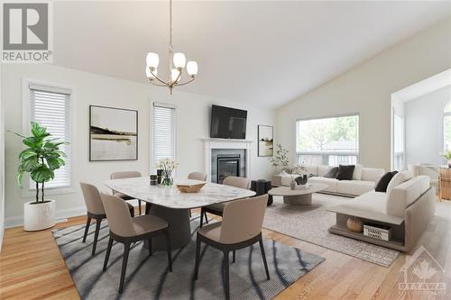 Virtually Staged - 186 Redpath Drive, Ottawa, ON - Indoor With Fireplace