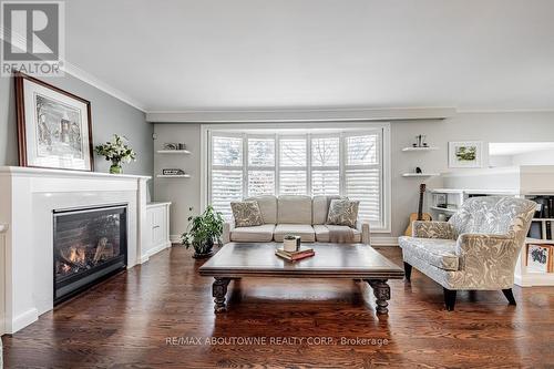 230 Weybourne Rd, Oakville, ON - Indoor Photo Showing Living Room With Fireplace