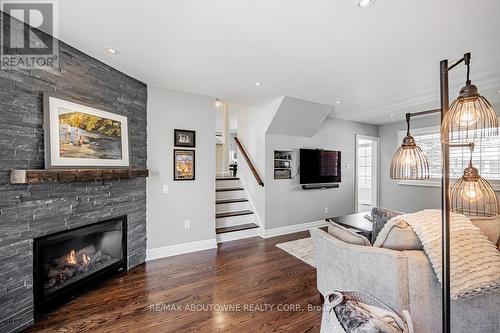 230 Weybourne Rd, Oakville, ON - Indoor Photo Showing Living Room With Fireplace