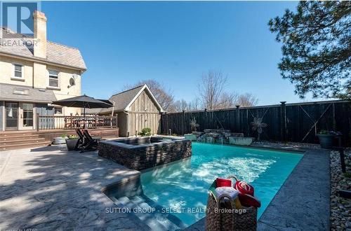 647 Grosvenor St, London, ON - Outdoor With In Ground Pool With Deck Patio Veranda With Backyard