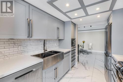 #1208 -65 Ellen St, Barrie, ON - Indoor Photo Showing Kitchen With Stainless Steel Kitchen With Double Sink With Upgraded Kitchen