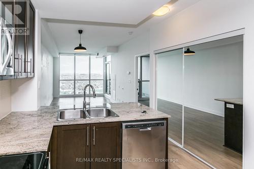 2510 - 3985 Grand Park Drive, Mississauga, ON - Indoor Photo Showing Kitchen With Double Sink