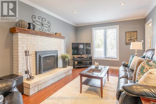 48 Walmer Gdns, London, ON - Indoor Photo Showing Living Room With Fireplace