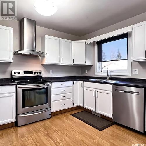 451 Curry Crescent, Swift Current, SK - Indoor Photo Showing Kitchen With Stainless Steel Kitchen With Double Sink