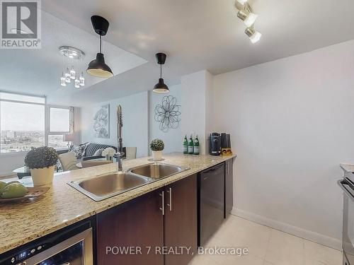 #2311 -190 Borough Dr, Toronto, ON - Indoor Photo Showing Kitchen With Double Sink