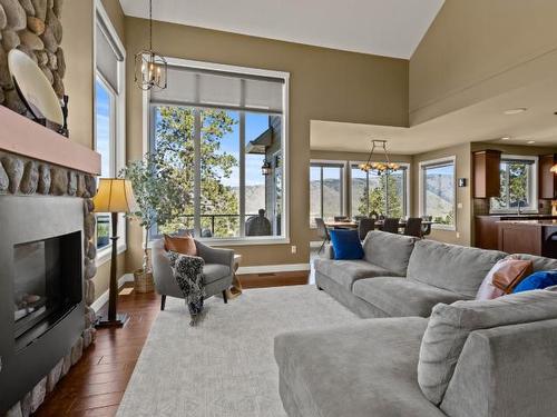 1887 Coldwater Crt, Kamloops, BC - Indoor Photo Showing Living Room With Fireplace