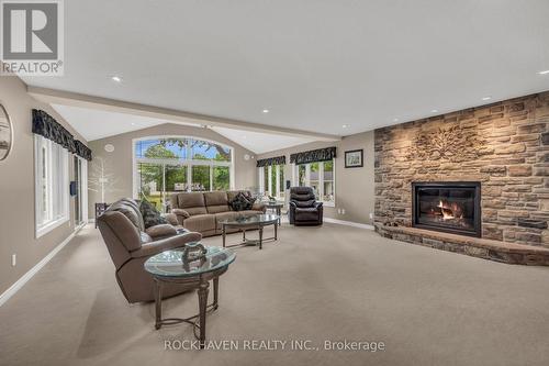861 Centre Road, Hamilton, ON - Indoor Photo Showing Living Room With Fireplace