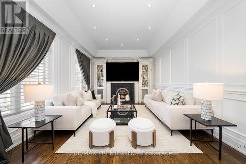 142 Upper Canada Dr, Toronto, ON - Indoor Photo Showing Living Room With Fireplace