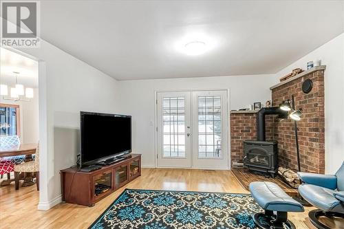 1202 Dew Drop Road, Sudbury, ON - Indoor Photo Showing Living Room With Fireplace