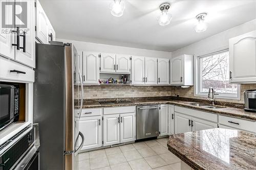 1202 Dew Drop, Sudbury, ON - Indoor Photo Showing Kitchen With Double Sink