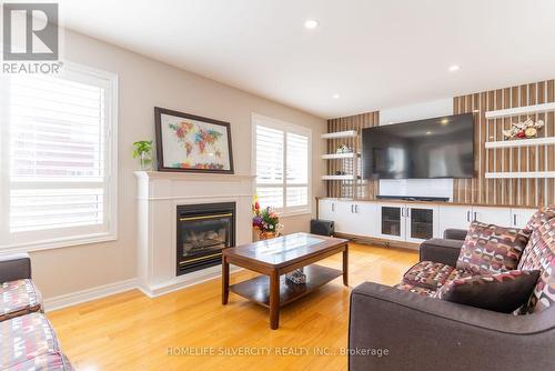 3 Dragon Tree Crescent, Brampton, ON - Indoor Photo Showing Living Room With Fireplace