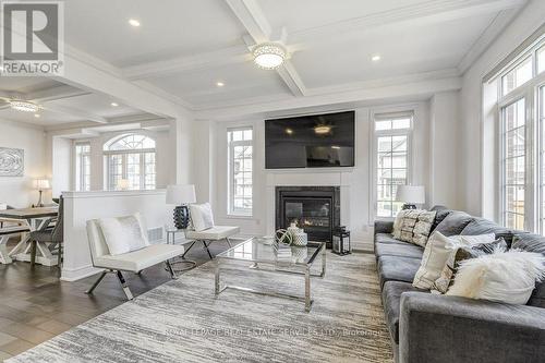 15 Branigan Cres, Halton Hills, ON - Indoor Photo Showing Living Room With Fireplace