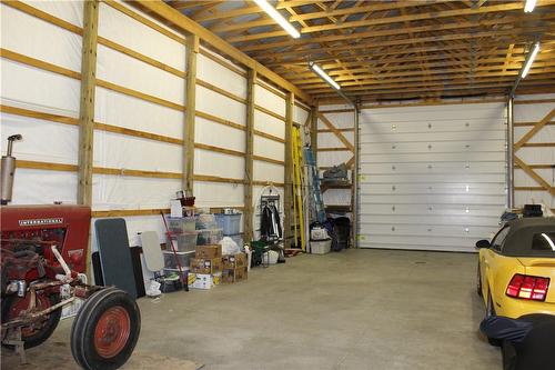 30x48 with 14 foot clearance - 861 Centre Road, Flamborough, ON - Indoor Photo Showing Garage