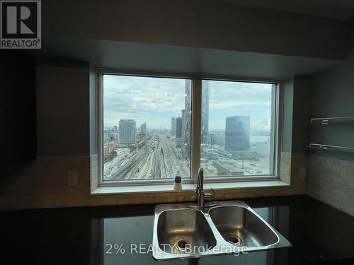#3004 -18 Yonge St, Toronto, ON - Indoor Photo Showing Kitchen With Double Sink