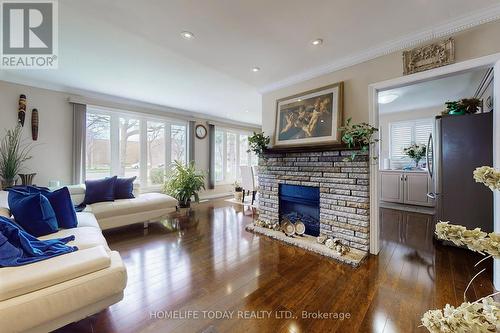 958 Midland Avenue, Toronto (Kennedy Park), ON - Indoor Photo Showing Living Room With Fireplace