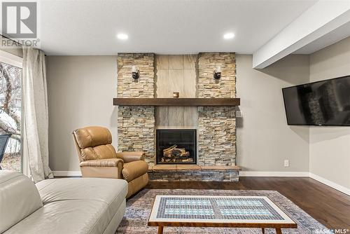 75 Green Meadow Road, Regina, SK - Indoor With Fireplace