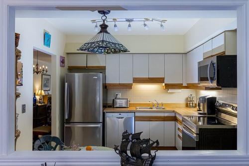 28 Duke Street|Unit #102, Hamilton, ON - Indoor Photo Showing Kitchen With Stainless Steel Kitchen With Double Sink