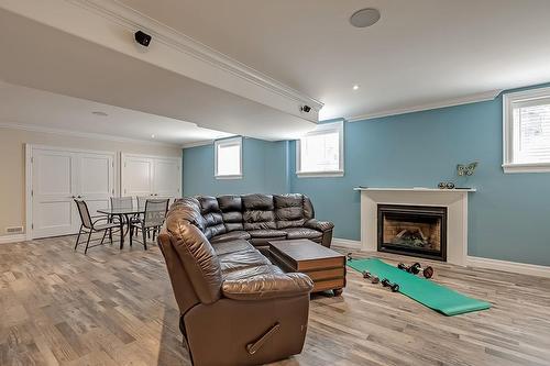 240 Pine Cove Road, Burlington, ON - Indoor Photo Showing Living Room With Fireplace