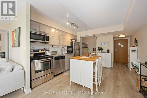 1305 - 20 Joe Shuster Way, Toronto, ON - Indoor Photo Showing Kitchen With Stainless Steel Kitchen