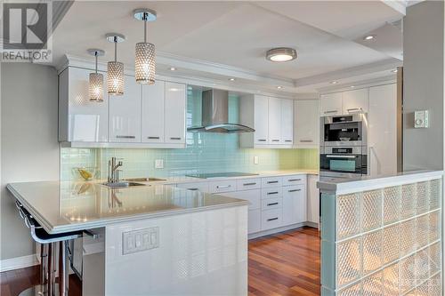71 Somerset Street W Unit#1705, Ottawa, ON - Indoor Photo Showing Kitchen With Upgraded Kitchen